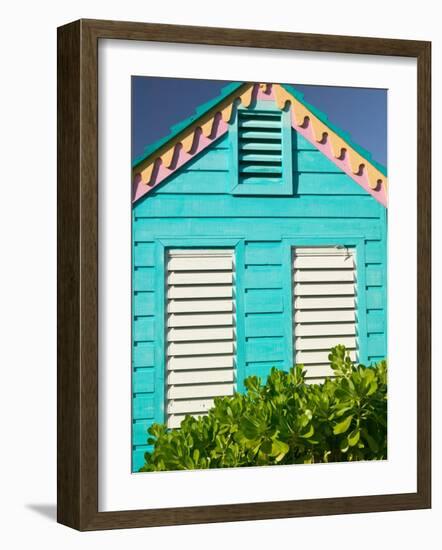 Colorful Cottage at Compass Point Resort, Gambier, Bahamas, Caribbean-Walter Bibikow-Framed Photographic Print