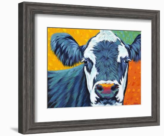 Colorful Country Cows I-Carolee Vitaletti-Framed Art Print