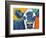 Colorful Country Cows I-Carolee Vitaletti-Framed Art Print