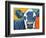 Colorful Country Cows I-Carolee Vitaletti-Framed Art Print