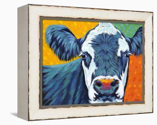 Colorful Country Cows I-Carolee Vitaletti-Framed Stretched Canvas