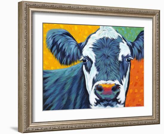 Colorful Country Cows I-Carolee Vitaletti-Framed Art Print