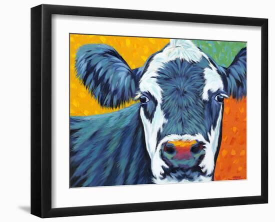 Colorful Country Cows I-Carolee Vitaletti-Framed Art Print