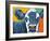 Colorful Country Cows I-Carolee Vitaletti-Framed Art Print