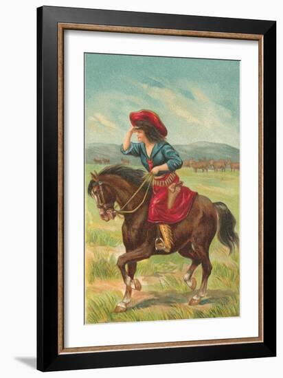 Colorful Cowgirl-null-Framed Art Print