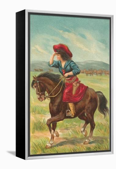 Colorful Cowgirl-null-Framed Stretched Canvas