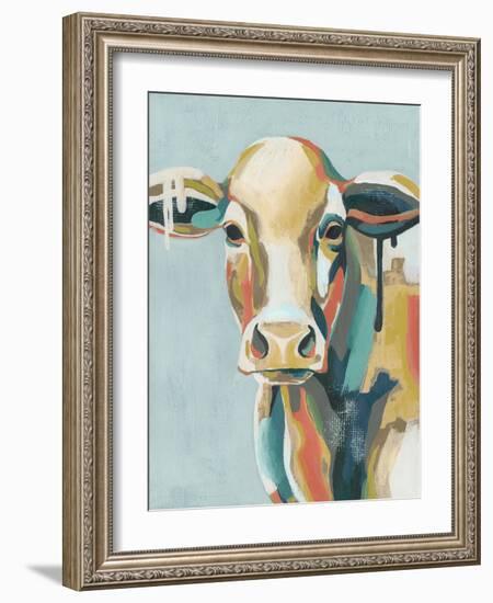 Colorful Cows I-Grace Popp-Framed Art Print