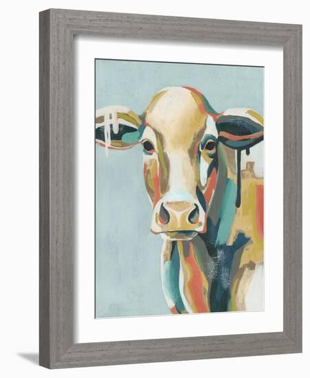 Colorful Cows I-Grace Popp-Framed Art Print