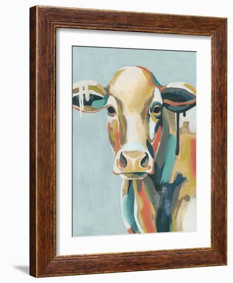 Colorful Cows I-Grace Popp-Framed Art Print