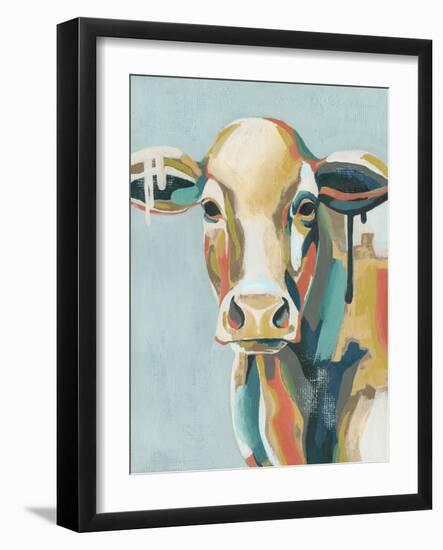 Colorful Cows I-Grace Popp-Framed Art Print