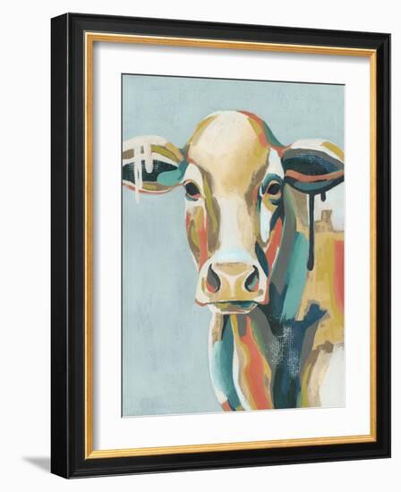 Colorful Cows I-Grace Popp-Framed Art Print