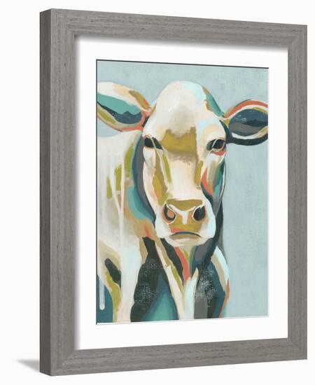 Colorful Cows III-Grace Popp-Framed Art Print