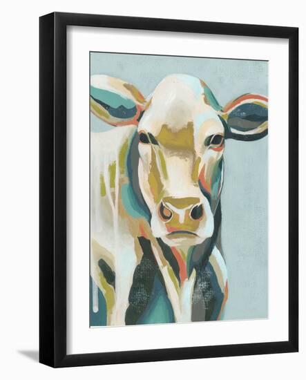 Colorful Cows III-Grace Popp-Framed Art Print