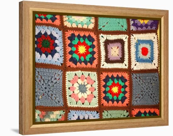 Colorful Crochet Quilt-Chad C.-Framed Premier Image Canvas