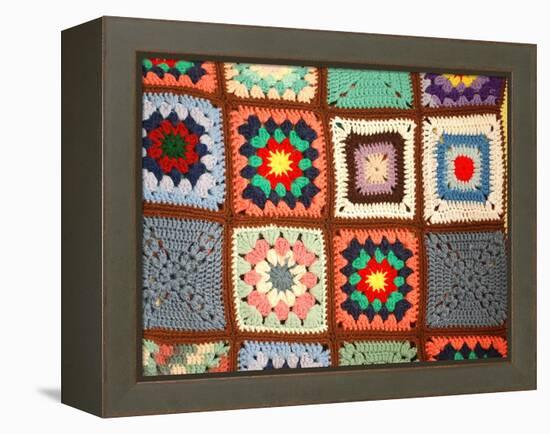 Colorful Crochet Quilt-Chad C.-Framed Premier Image Canvas