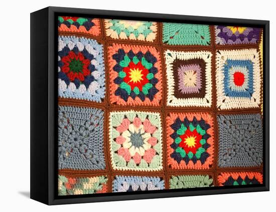 Colorful Crochet Quilt-Chad C.-Framed Premier Image Canvas