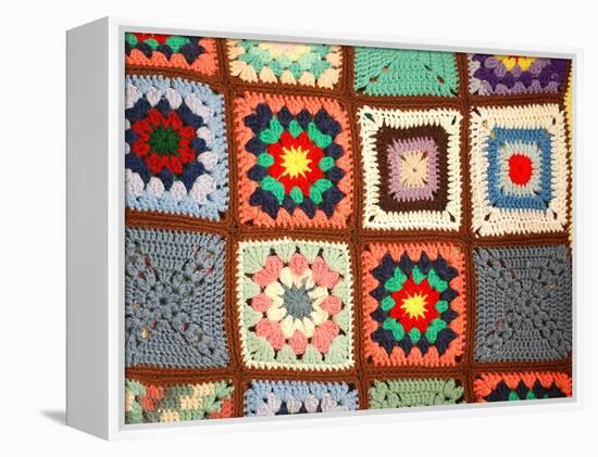 Colorful Crochet Quilt-Chad C.-Framed Premier Image Canvas