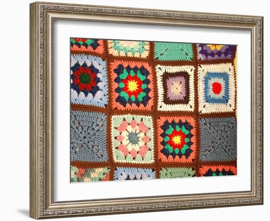 Colorful Crochet Quilt-Chad C.-Framed Photographic Print