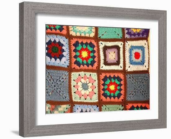 Colorful Crochet Quilt-Chad C.-Framed Photographic Print