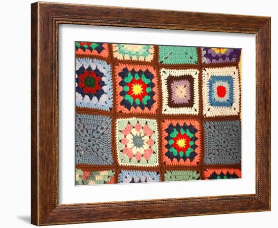 Colorful Crochet Quilt-Chad C.-Framed Photographic Print