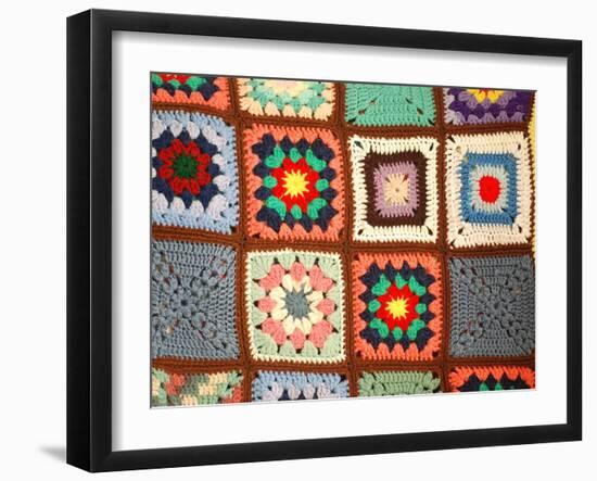 Colorful Crochet Quilt-Chad C.-Framed Photographic Print