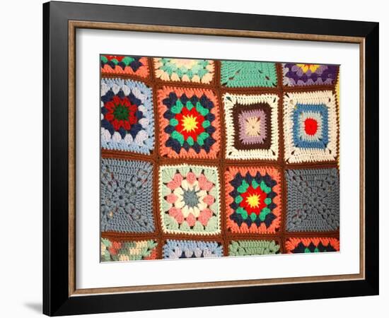 Colorful Crochet Quilt-Chad C.-Framed Photographic Print