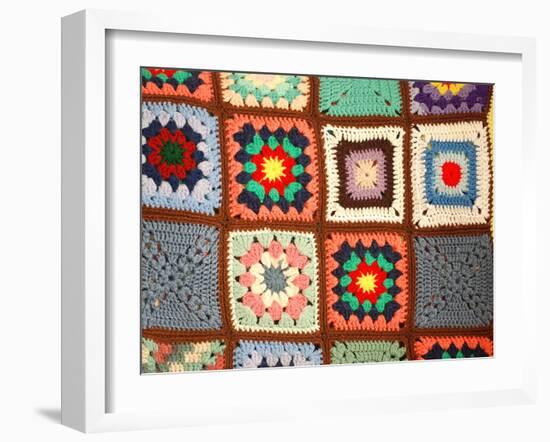 Colorful Crochet Quilt-Chad C.-Framed Photographic Print