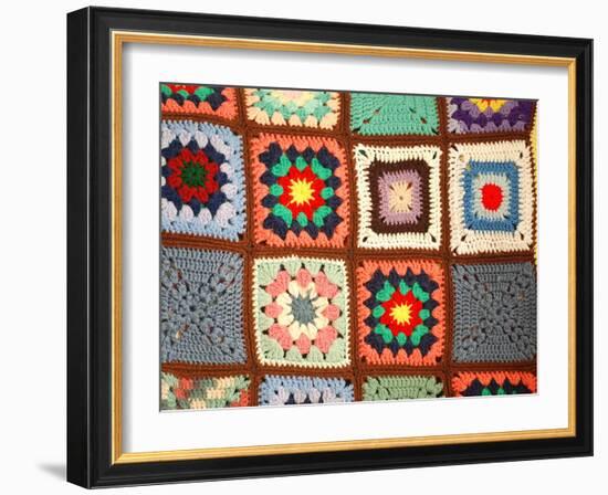 Colorful Crochet Quilt-Chad C.-Framed Photographic Print