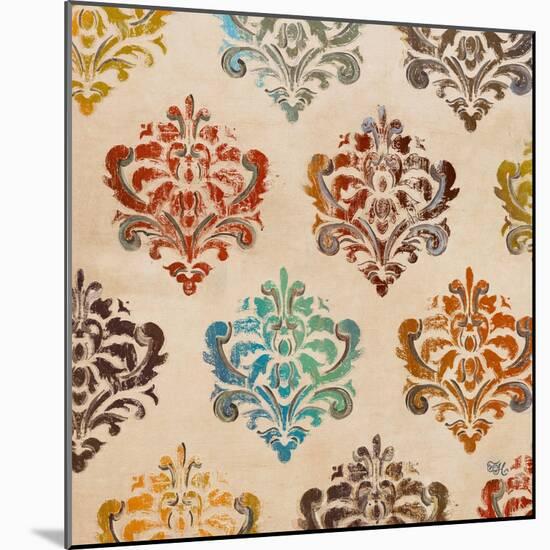 Colorful Damask Square I-Tiffany Hakimipour-Mounted Art Print