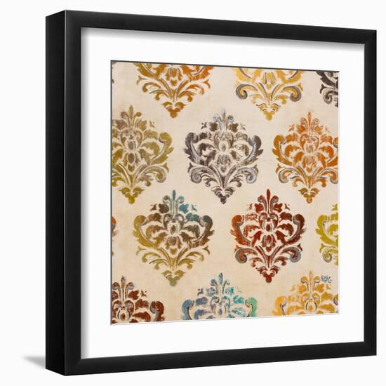 Colorful Damask Square II-Tiffany Hakimipour-Framed Art Print