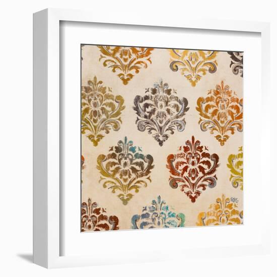 Colorful Damask Square II-Tiffany Hakimipour-Framed Art Print