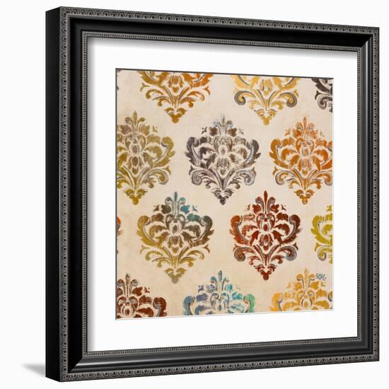 Colorful Damask Square II-Tiffany Hakimipour-Framed Art Print