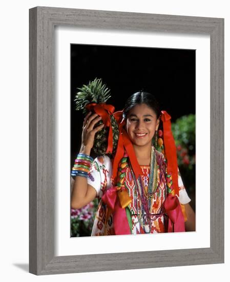 Colorful Dancer, Tourism in Oaxaca, Mexico-Bill Bachmann-Framed Photographic Print