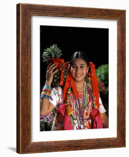 Colorful Dancer, Tourism in Oaxaca, Mexico-Bill Bachmann-Framed Photographic Print