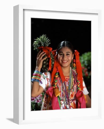 Colorful Dancer, Tourism in Oaxaca, Mexico-Bill Bachmann-Framed Photographic Print