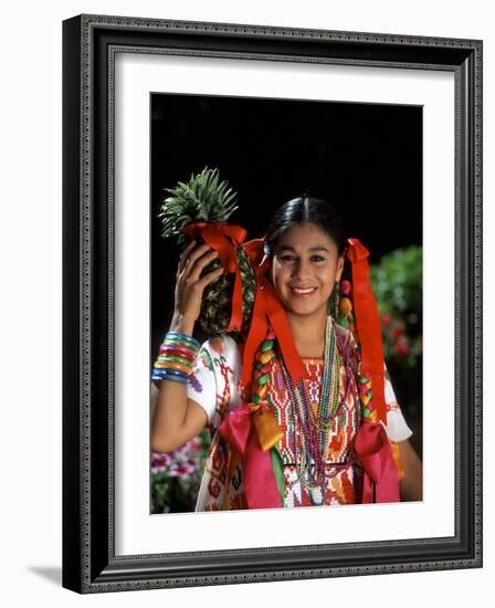 Colorful Dancer, Tourism in Oaxaca, Mexico-Bill Bachmann-Framed Photographic Print