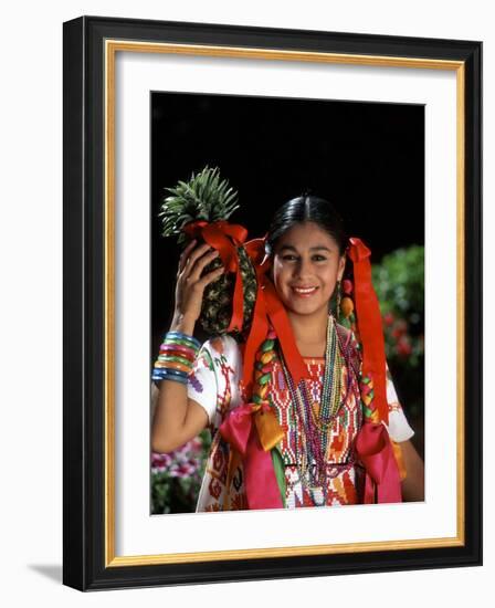 Colorful Dancer, Tourism in Oaxaca, Mexico-Bill Bachmann-Framed Photographic Print