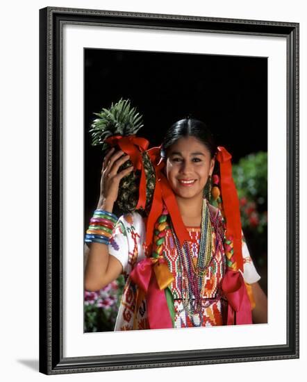 Colorful Dancer, Tourism in Oaxaca, Mexico-Bill Bachmann-Framed Photographic Print