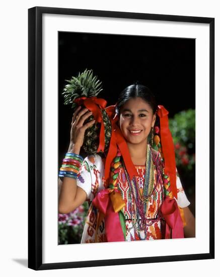 Colorful Dancer, Tourism in Oaxaca, Mexico-Bill Bachmann-Framed Photographic Print