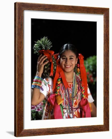 Colorful Dancer, Tourism in Oaxaca, Mexico-Bill Bachmann-Framed Photographic Print