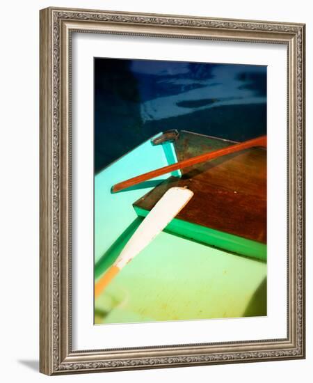 Colorful dingy-Savanah Plank-Framed Photo