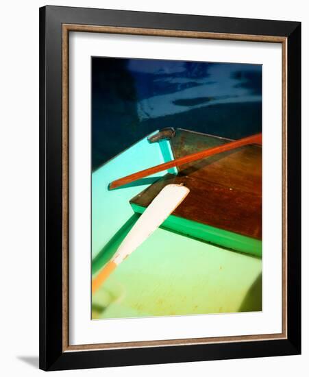 Colorful dingy-Savanah Plank-Framed Photo