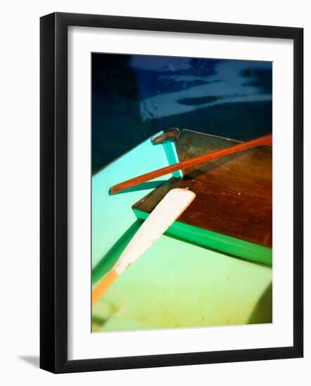 Colorful dingy-Savanah Plank-Framed Photo