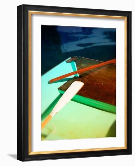 Colorful dingy-Savanah Plank-Framed Photo