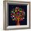 Colorful Diversity Tree Hands Illustration-Cienpies Design-Framed Art Print