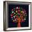 Colorful Diversity Tree Hands Illustration-Cienpies Design-Framed Art Print