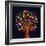 Colorful Diversity Tree Hands Illustration-Cienpies Design-Framed Art Print