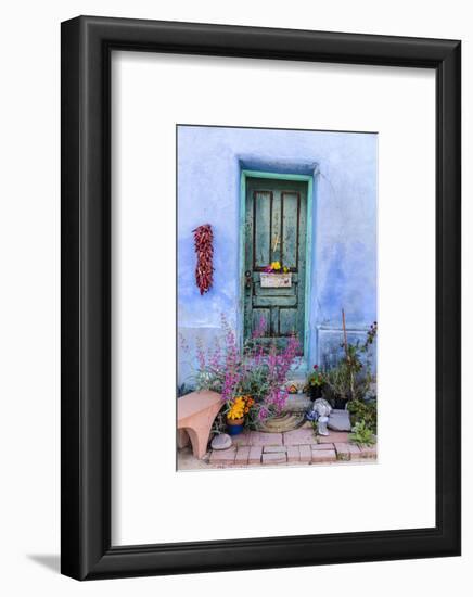Colorful Doorway in the Barrio Viejo District of Tucson, Arizona, Usa-Chuck Haney-Framed Photographic Print
