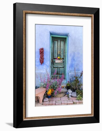 Colorful Doorway in the Barrio Viejo District of Tucson, Arizona, Usa-Chuck Haney-Framed Photographic Print