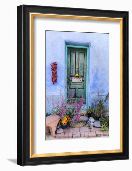 Colorful Doorway in the Barrio Viejo District of Tucson, Arizona, Usa-Chuck Haney-Framed Photographic Print